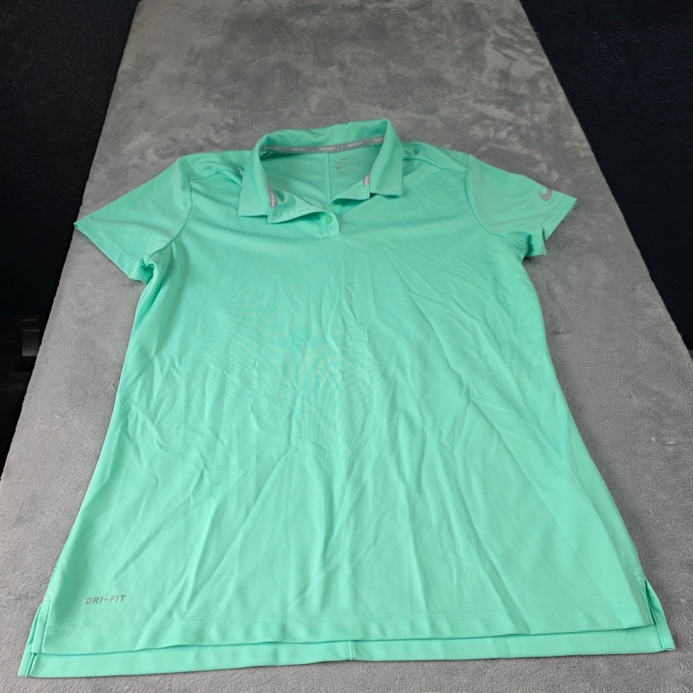 Women's Nike Dri-FIT Golf Mint Green-Polo Shirt-Sz Lg